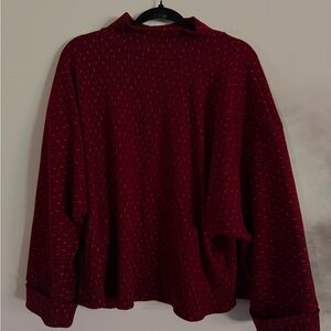 Free People Burgundy Knit Sweater